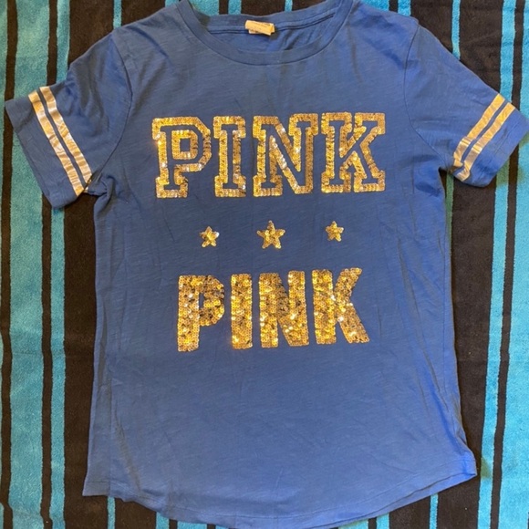 Vs pink sequin tee - Picture 1 of 4